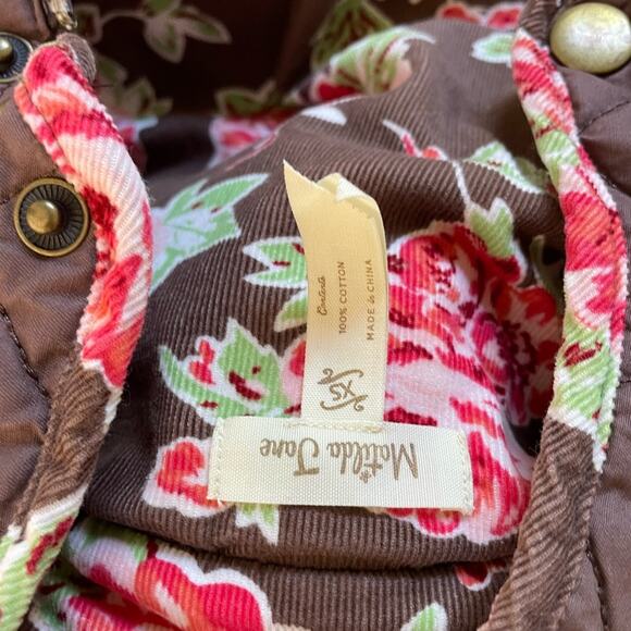 Matilda Jane Sydney Reversible Vest Corduroy Trim Women Size xSmall Floral Print - Picture 6 of 6